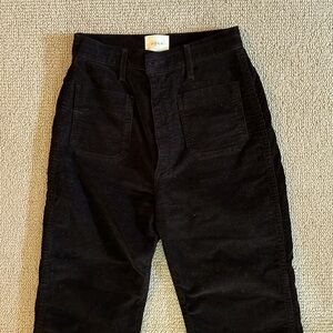 Doen - Size 27, ankle length, black corduroy pants, like new, worn twice